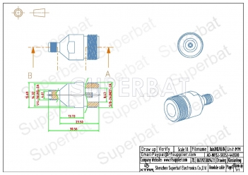 N Jack Female to RP SMA Jack Male Adapter Straight