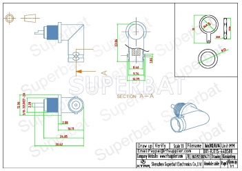 BNC Jack Female Connector Right Angle Bulkhead Solder