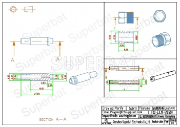 FME Jack Female Connector Straight Crimp LMR-195