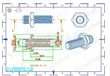 SMA Jack Female to SMA Jack Female Adapter Straight Bulkhead