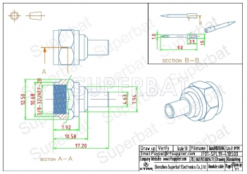 F Plug Male Connector Straight Crimp LMR-195