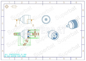 MCX Jack Female to N Plug Male Adapter Straight