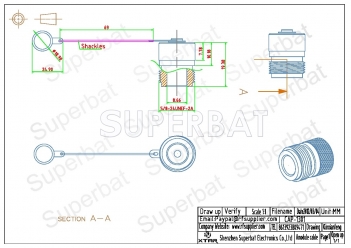 Dust Cap for N-Type Plug Male RF Connector with ring chain