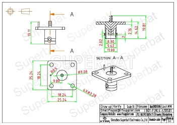 BNC Jack Female Connector Straight 4 Hole Flange Solder