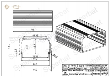 Aluminum Enclosure Case Tube 84mm*46mm*110mm（W*H*L）