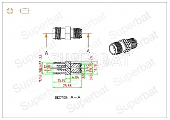 TNC Jack Female to MiNi UHF Jack Female Adapter Straight