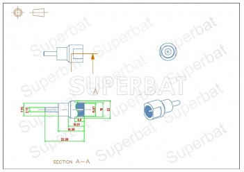 High quality FME Male RF connector adapter RG316 cable