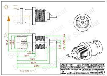 BNC Jack Female Connector Straight Bulkhead Solder