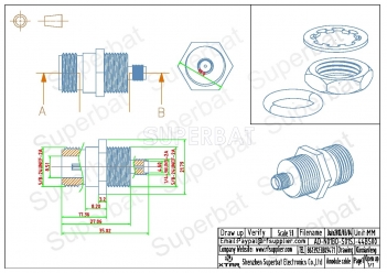 N Jack Female to SMA Jack Female Adapter Straight Bulkhead With O-Ring