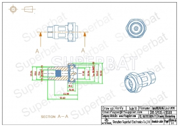 7/16 DIN Plug Male Connector Straight Clamp 1/2 inch Superflexible 