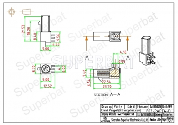 FAKRA Male Code D Right Angle PCB Mount Connector