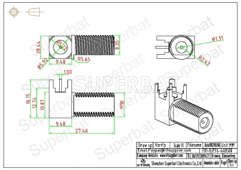 F Jack Female Connector Right Angle Solder