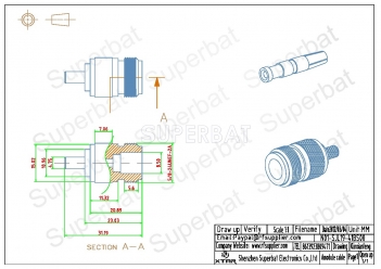 N Jack Female Straight Crimp Coaxial Connector for RG58 LMR195 Cable