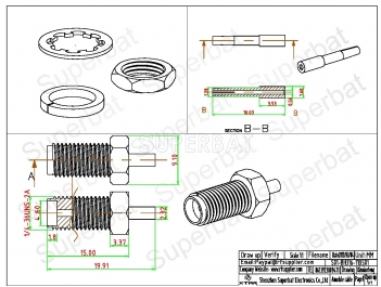 SMA Female Bulkhead Crimp Jack Straight Connector for RG316 RG174