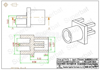 MCX Jack Female Connector Straight Solder