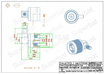 N Plug Male Connector Right Angle Crimp LMR-195