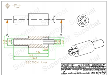 MC-Card Plug Male Connector  Straight None Crimp RG316