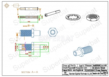 SMA Female Bulkhead Jack Connector Straight Crimp for LMR-200 Cable