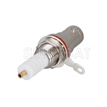 High voltage RF BNC Connector solder bulkhead Jack