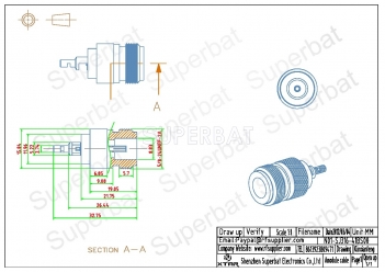 N Female Jack crimp rf coaxial connector for RG316 RG174 LMR100 cable