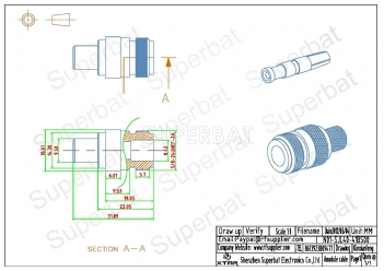 50 Ohm N Jack Female Straight Crimp Connector for LMR400