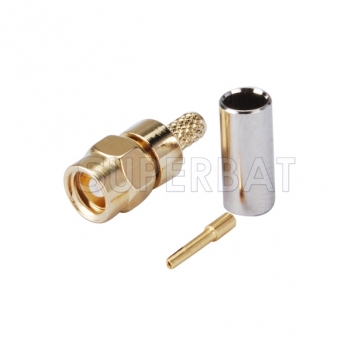 Customized MINI SMC female Plug Straight Crimp for LMR100 RG316 RG178 RG174 RF Connector