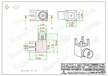 MCX Jack Female Connector Right Angle Solder