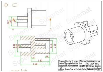 MCX Jack Female Connector Straight Solder