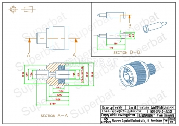 High precision 50 ohm N Plug Male RF Coaxial Connector Straight Crimp for LMR400 RG8 Cable