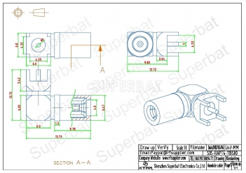 SMB Female Plug PCB Mount Right Angle Solder Connector