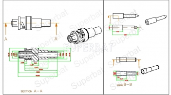 SHV Plug Male Connector Straight Crimp for LMR-300