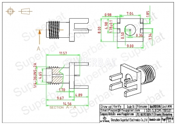 SMA Jack Female Straight Solder PCB Connector