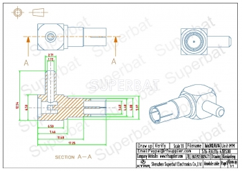 S-187 Plug Male Connector Right Angle Crimp RG316