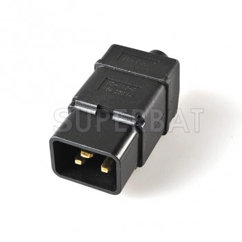 IEC 320 Standard Power Cable Cord Connector C20 Plug 16A/250V