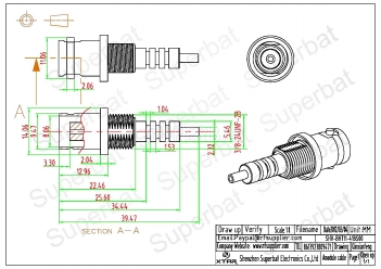 RF BNC Connector Jack nut bulkhead solder for panel MHV 3000V