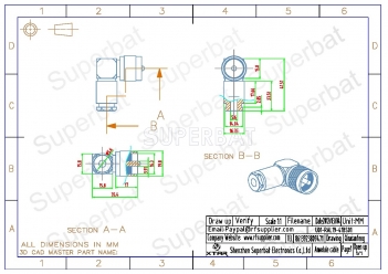 UHF Plug Male Connector Right Angle Clamp LMR-195