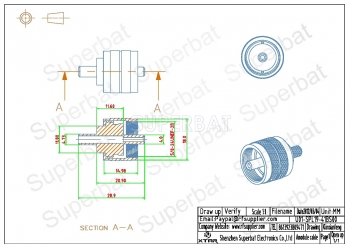 UHF Plug Male Connector for RG58 LMR195