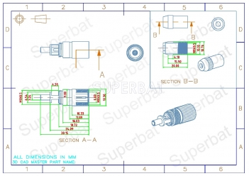 1.6/5.6 Plug Male Connector  Straight None Crimp RG316