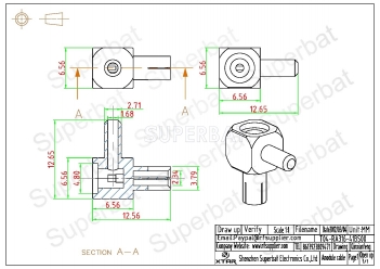 TS9 Plug Male Right Angle Crimp Connector RG316