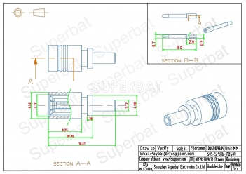 Superbat Antenna Connector SMB Female Plug Crimp Coaxial Connector for RG174 RG316 Cable XM Sirius