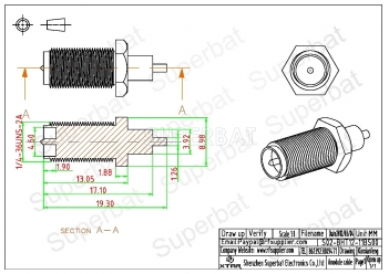 RP SMA Jack Male Bulkhead Solder Straight Connector with Insulator