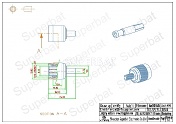 RP TNC Plug Female Connector Straight Crimp LMR-195