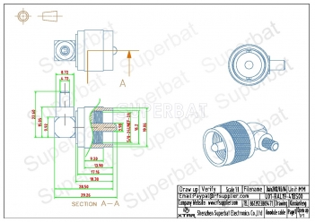 UHF Plug Male Connector Right Angle Crimp LMR-195