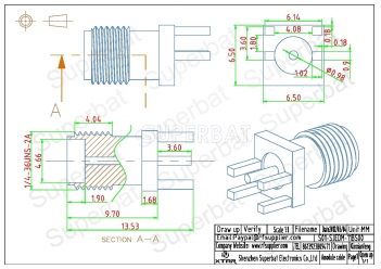 SMA Female socket Jack Edge PCB Mount Straight Connector