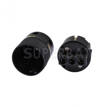 New FP-02EU Gold Plated Schuko EU Mains plug connector