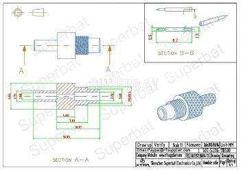 SMC male Jack crimp for RG316 RG174 cable