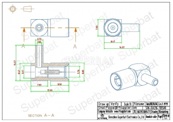 75Ohm SMB Female Plug Right Angle Crimp Connector for RG179