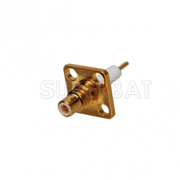 RF Connector SMC 4 hole panel mount Jack with long extended dielectric