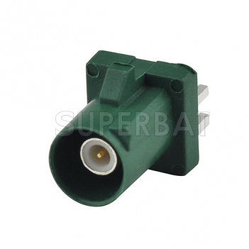 Fakra Male PCB mount Plug End Launch Car Connector Green/6002 TV1