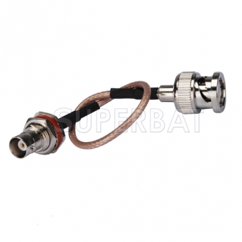 BNC male to BNC Female bulkhead with o-ring Pigtail cable assembly RG316